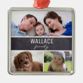 Familie Foto Ornament Collage Kerstmis (Voorkant)