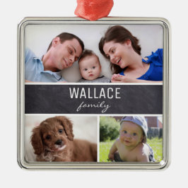 Familie Foto Ornament Collage Kerstmis