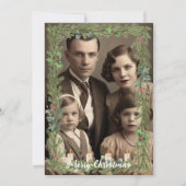  Familie Foto Pine Candle Lijst Kerst Feestdagenkaart (Voorkant)