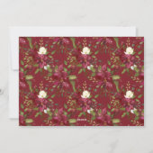 Familie Foto Poinsettia Botanische Kerst van de Me Feestdagenkaart (Achterkant)