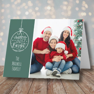 Familie Foto Prettig Kerstfeest Feestdagen Kaart