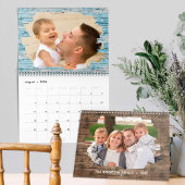 Familie Foto Rustiek Hout 2024 Kalender