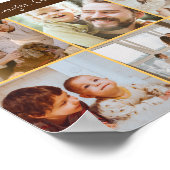 Familie Foto Schattige Beste Papa Ooit Script Vade Poster (Hoek)