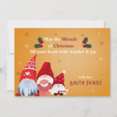 Familie Foto Schattige Kabouters  Kerstvakantie Pr Feestdagenkaart (Achterkant)