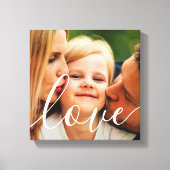 Familie Foto Script Liefde Canvas Afdruk (Voorkant)
