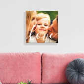 Familie Foto Script Liefde Canvas Afdruk (Insitu (Woonkamer))