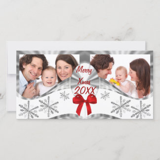 Familie foto sjabloon Kerstgroet