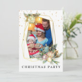 *~* Familie Foto van bedrijf AP20 Kerstfeest Kaart (Staand voorkant)