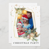 *~* Familie Foto van bedrijf AP20 Kerstfeest Kaart (Voorkant / Achterkant)