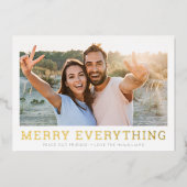 FAMILIE FOTO voegt alles wat rode, eenvoudige seri Folie Feestdagenkaart (Voorkant)