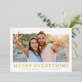 FAMILIE FOTO voegt alles wat rode, eenvoudige seri Folie Feestdagenkaart (Staand Voorkant)