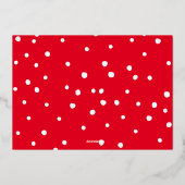 FAMILIE FOTO voegt alles wat rode, eenvoudige seri Folie Feestdagenkaart (Achterkant)