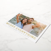 FAMILIE FOTO voegt alles wat rode, eenvoudige seri Folie Feestdagenkaart (Gedraaid)