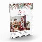 Familie Foto Vrolijke Kerstmis Display (Links)