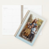 Familie Foto Zachte Blauwe Waterverf Gepersonalise Planner (Display)