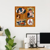 Familie fotoalbum Collage Poster (Thuiskantoor)