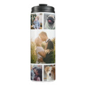 Familie Fotocollage 11 Aangepaste Afbeeldingen | W Thermosbeker (Voorkant)