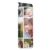 Familie Fotocollage 11 Aangepaste Afbeeldingen | W Thermosbeker (Geroteerd rechts)