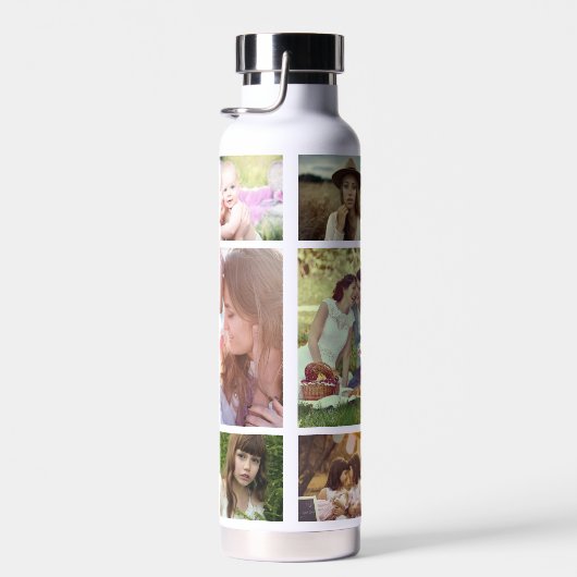 Familie Fotocollage 11 Aangepaste Afbeeldingen | W Waterfles (Rechts)