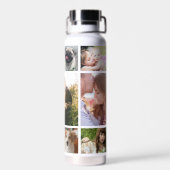 Familie Fotocollage 11 Aangepaste Afbeeldingen | W Waterfles (Achterkant)