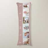 FAMILIE Fotocollage 6 Afbeelding Roze Lichaamslang Lichaamskussen (Voorkant Verticaal)