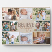 Familie fotocollage Believe Quote en 10 Afbeelding Fotoplaat (Voorkant)