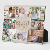 Familie fotocollage Believe Quote en 10 Afbeelding Fotoplaat (Zijkant)