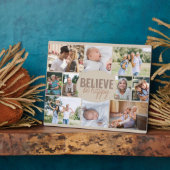 Familie fotocollage Believe Quote en 10 Afbeelding Fotoplaat (Zijkant)