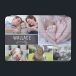 Familie fotocollage-chalkbordblok iPad mini cover<br><div class="desc">Bescherm uw tablet-hoesje en kies uw meest geliefde foto's om dit ontwerp te bedekken. Pas de afbeeldingen eenvoudig aan,  familienaam.Geniet van het hoesje met foto's van speciale momenten met familie,  kinderen,  huisdieren,  bruiloft,  verloving,  grootouders en nog veel meer. Het krijtbord voegt een rustige blik en gevoel toe.</div>