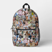 Familie Fotocollage Custom 24 Pic Puzzel Vorm Bedrukte Rugzak (Voorkant)