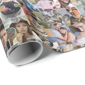 Familie Fotocollage Custom 24 Pic Puzzel Vorm Cadeaupapier (Rol Hoek)