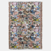 Familie Fotocollage Custom 24 Pic Puzzel Vorm Deken (Voorkant Verticaal)