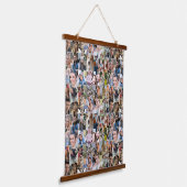 Familie Fotocollage Custom 24 Pic Puzzel Vorm Hangend Wandkleed (Gebogen)