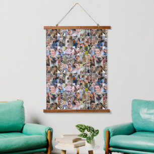 Familie Fotocollage Custom 24 Pic Puzzel Vorm Hangend Wandkleed