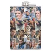 Familie Fotocollage Custom 24 Pic Puzzel Vorm Heupfles (Achterkant)