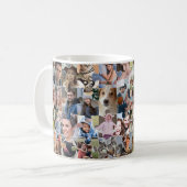 Familie Fotocollage Custom 24 Pic Puzzel Vorm Koffiemok (Voorkant links)