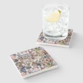 Familie Fotocollage Custom 24 Pic Puzzel Vorm Stenen Onderzetter (Zijkant)