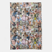 Familie Fotocollage Custom 24 Pic Puzzel Vorm Theedoek (Verticaal)