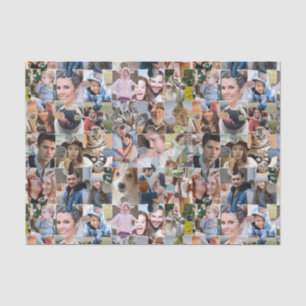 Familie Fotocollage Custom 24 Pic Puzzel Vorm Tissuepapier