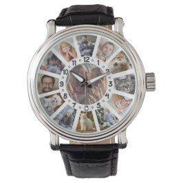 Familie Fotocollage Gemakkelijk 13 Stuks met Numme Horloge
