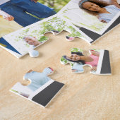 Familie Fotocollage met Zigzag Fotostrip Legpuzzel (Zijkant)