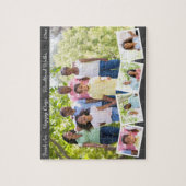 Familie Fotocollage met Zigzag Fotostrip Legpuzzel (Verticaal)