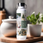 Familie fotocollage samen is onze favoriet waterfles<br><div class="desc">Hier is een mogelijke marketingtekst voor een waterfles met 11 foto vierkante lay-out collage voor familie en 1 vierkant aan de linkerkant met de quote Samen is onze favoriete plek om te zijn: Bent u op zoek naar een uniek en gepersonaliseerd cadeau voor uw dierbaren? Wil je ze show van...</div>