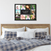 Familie Fotocollage Zwart Custom Canvas Print (Insitu (Slaapkamer))