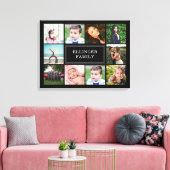 Familie Fotocollage Zwart Custom Canvas Print (Insitu (Woonkamer))