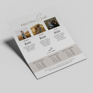 Familie Fotograaf Sessie Prijslijst Flyer