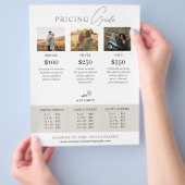 Familie Fotograaf Sessie Prijslijst Flyer (Hand)