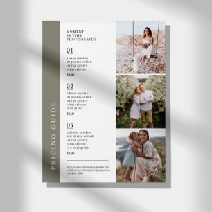 Familie Fotografie Prijsgids Lijst Flyer