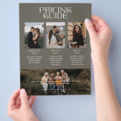 Familie Fotografie Prijsgids Verkoop Blad Flyer (Hand)