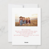 Familie Fotogrid Elegant Script Vakantie Kaart (Achterkant)